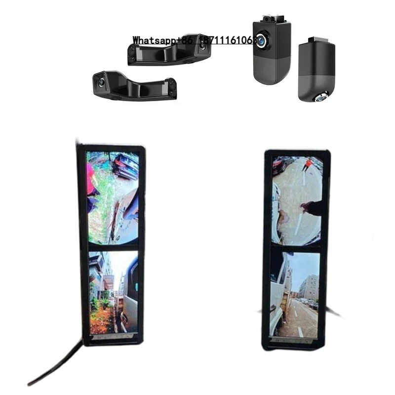 16 Inch Screen DVR for Bus Truck RV Motorhome Side Dual Lens Electronic Mirror Left Right Back Blind Spot View System