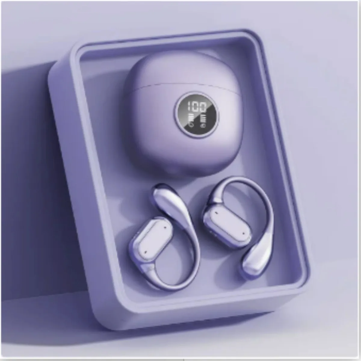 SONY Bluetooth 5.4 Ear Hook Headphones TWS Wireless Earphones HiFi Stereo Waterproof Headsets LED Display Touch Earbuds