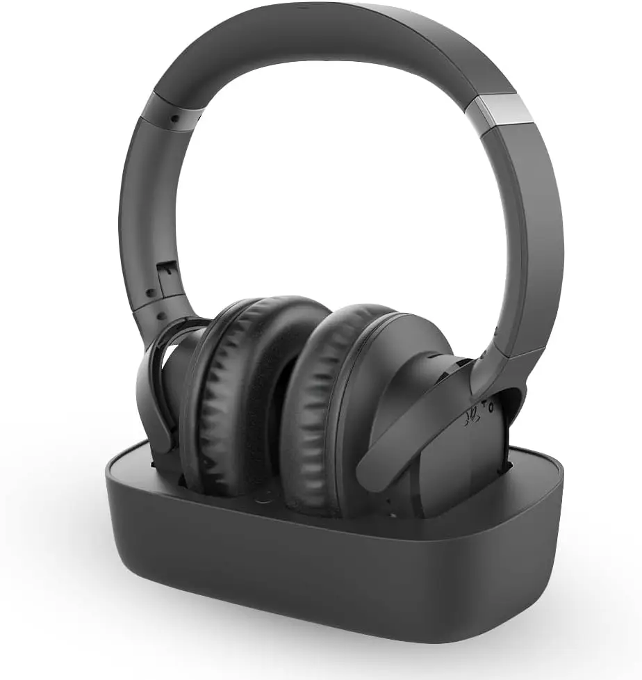 Wireless Headphones for TV Watching, Easy Setup & Charging Dock, 35H Play Time, Works with Optical, AUX & Bluetooth TVs