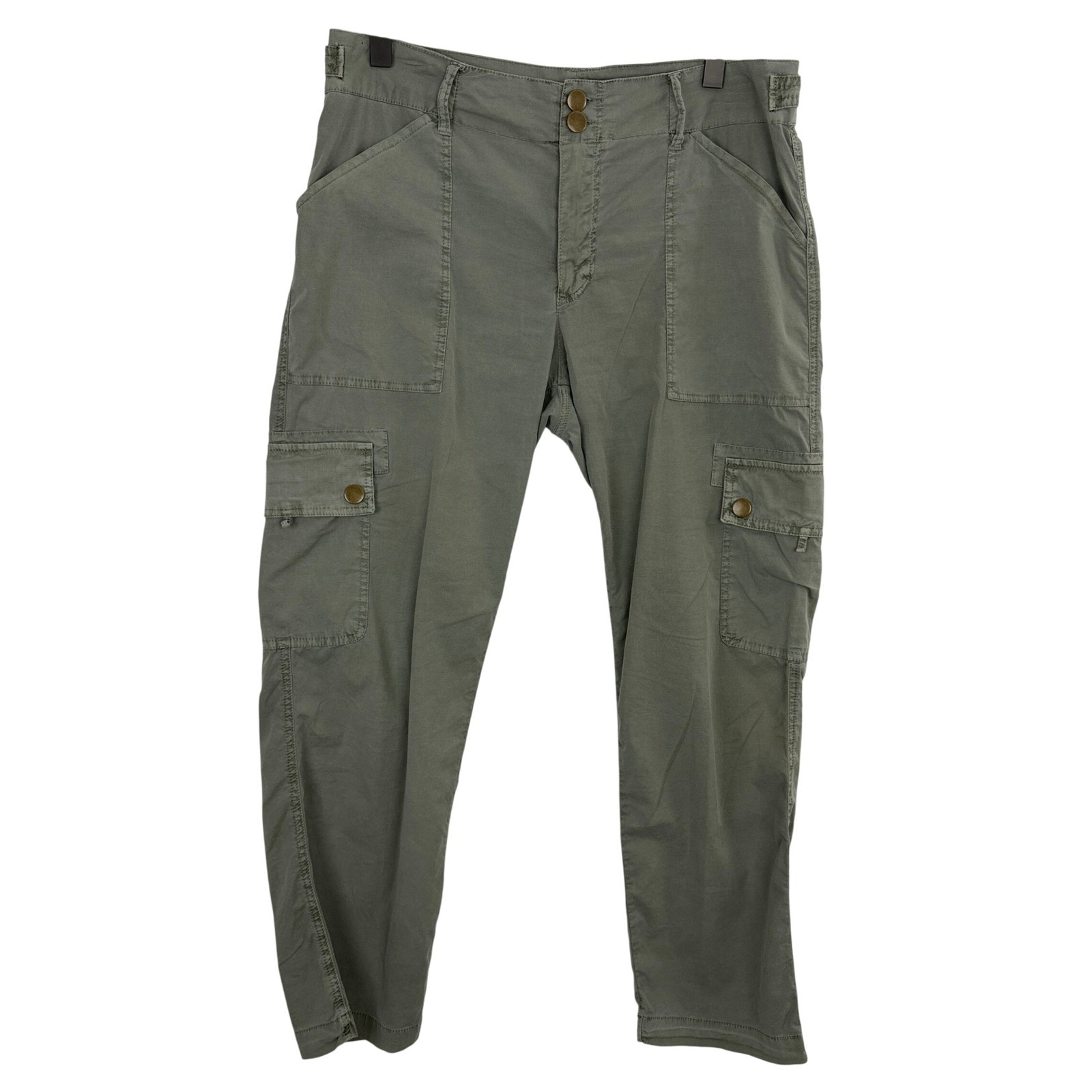 Wearables Pants Women XS Olive Green Cargo Pockets Utility Cotton Casual XCVI