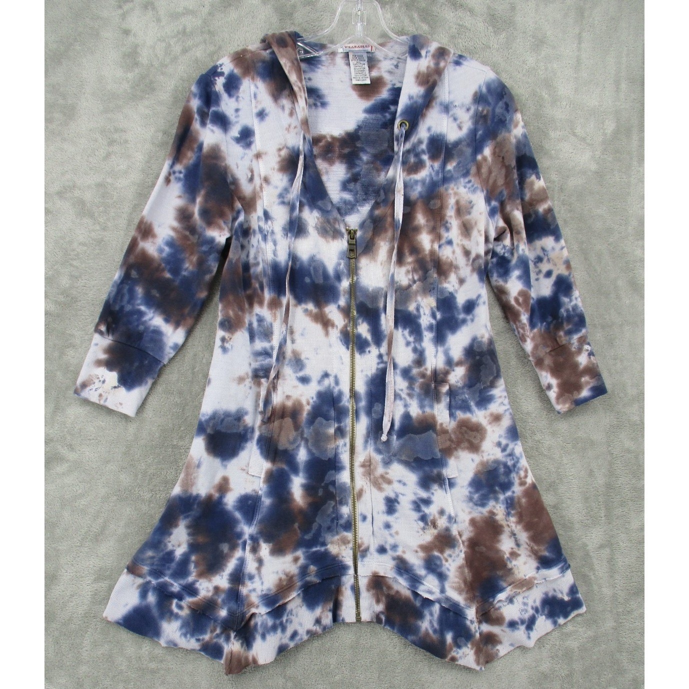 Wearables Jacket Womens XS Hoodie Tie Dye Lounge Athleisure Lounge Stretch Knit