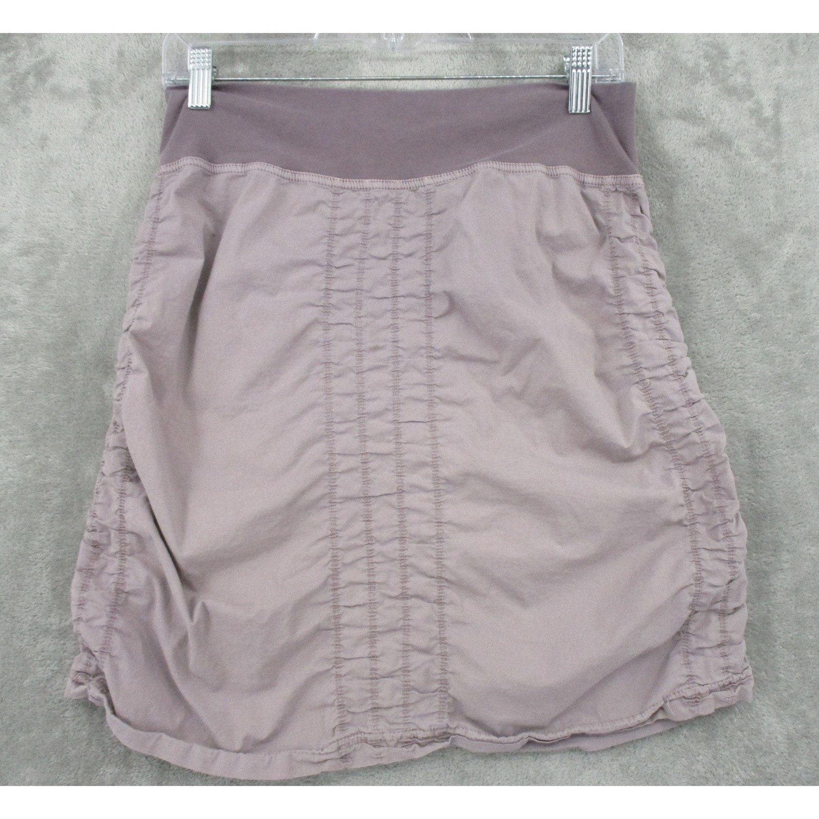 Wearables Skirt Womens Medium Mini Ruched Lightweight Casual Boho Purple Pull On